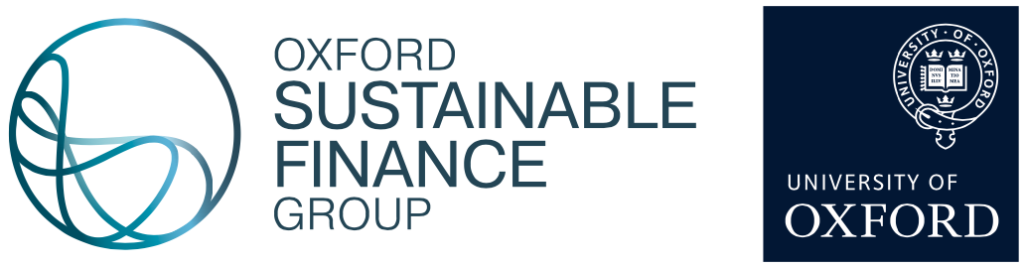 Oxford Sustainable Finance Group & University of Oxford logos.